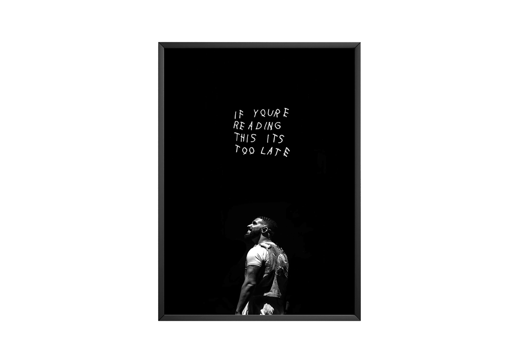 Drake If You’re Reading This It’s Too Late  | Unframed Bedroom Wall Art album cover poster print wall art decor