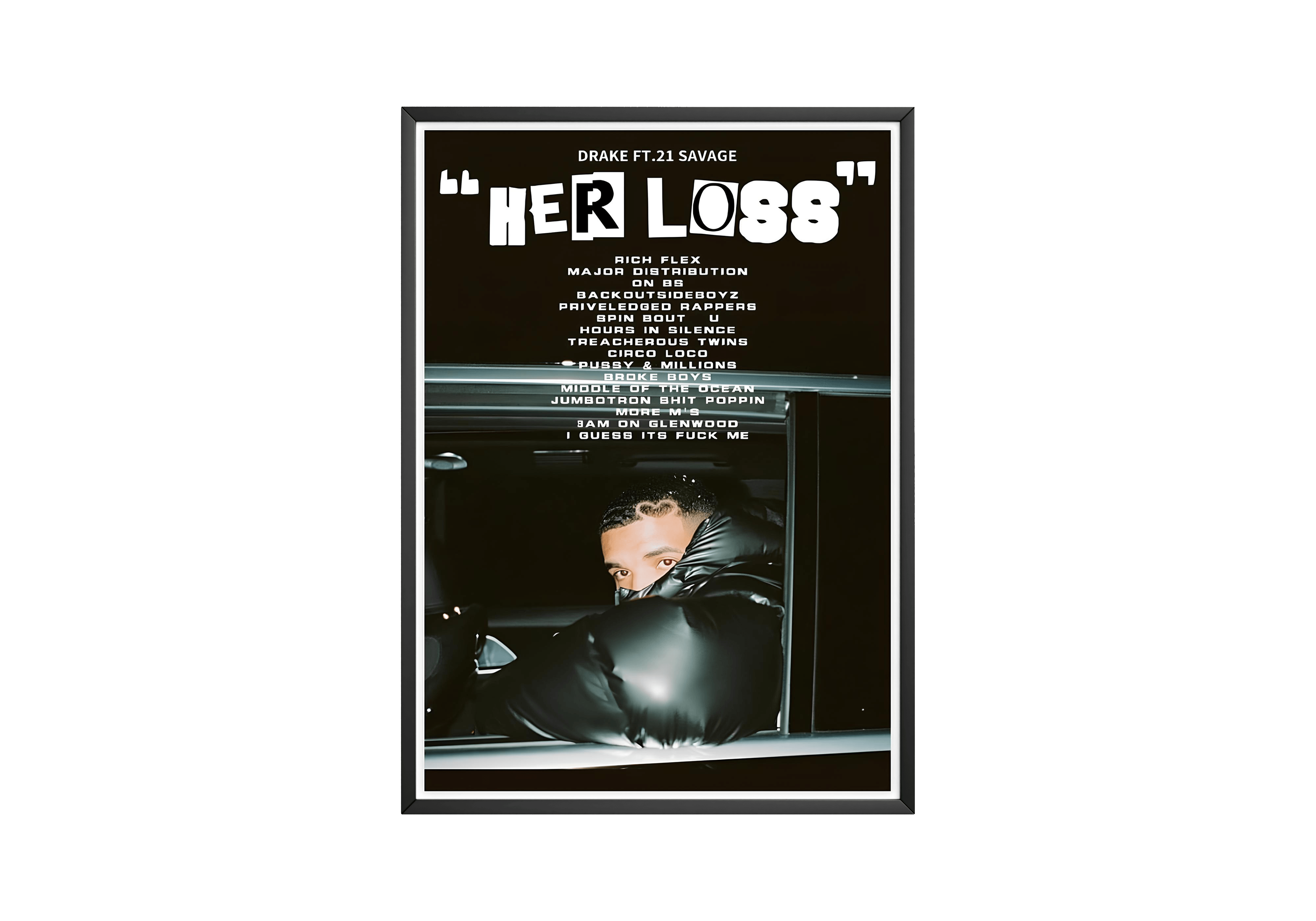 Drake Her Loss poster wall art print room decor