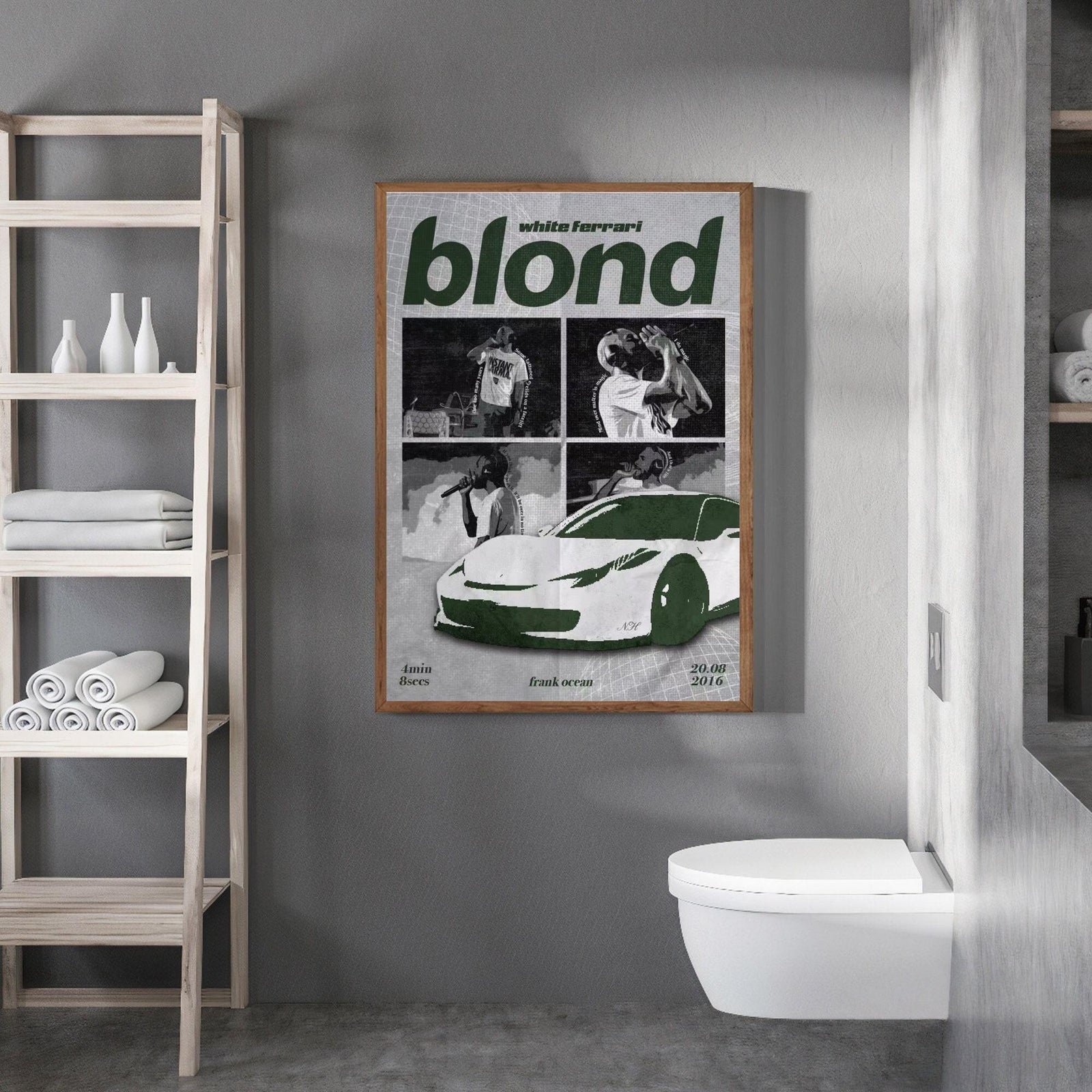 Frank Ocean Blond Green Car Collage album cover poster print wall art decor
