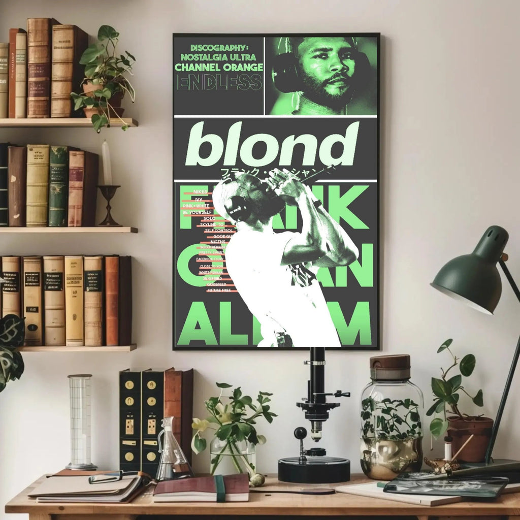 Frank Ocean Blond Green Collage album cover poster print wall art decor