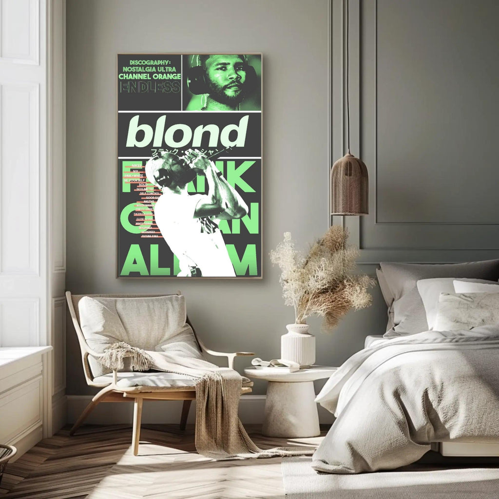 Frank Ocean Blond Green Collage album cover poster print wall art decor