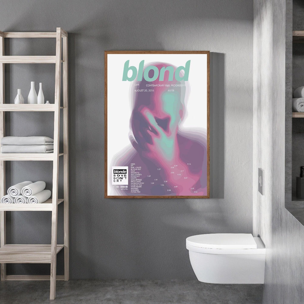Frank Ocean Blond Pink Blur album cover poster print wall art decor