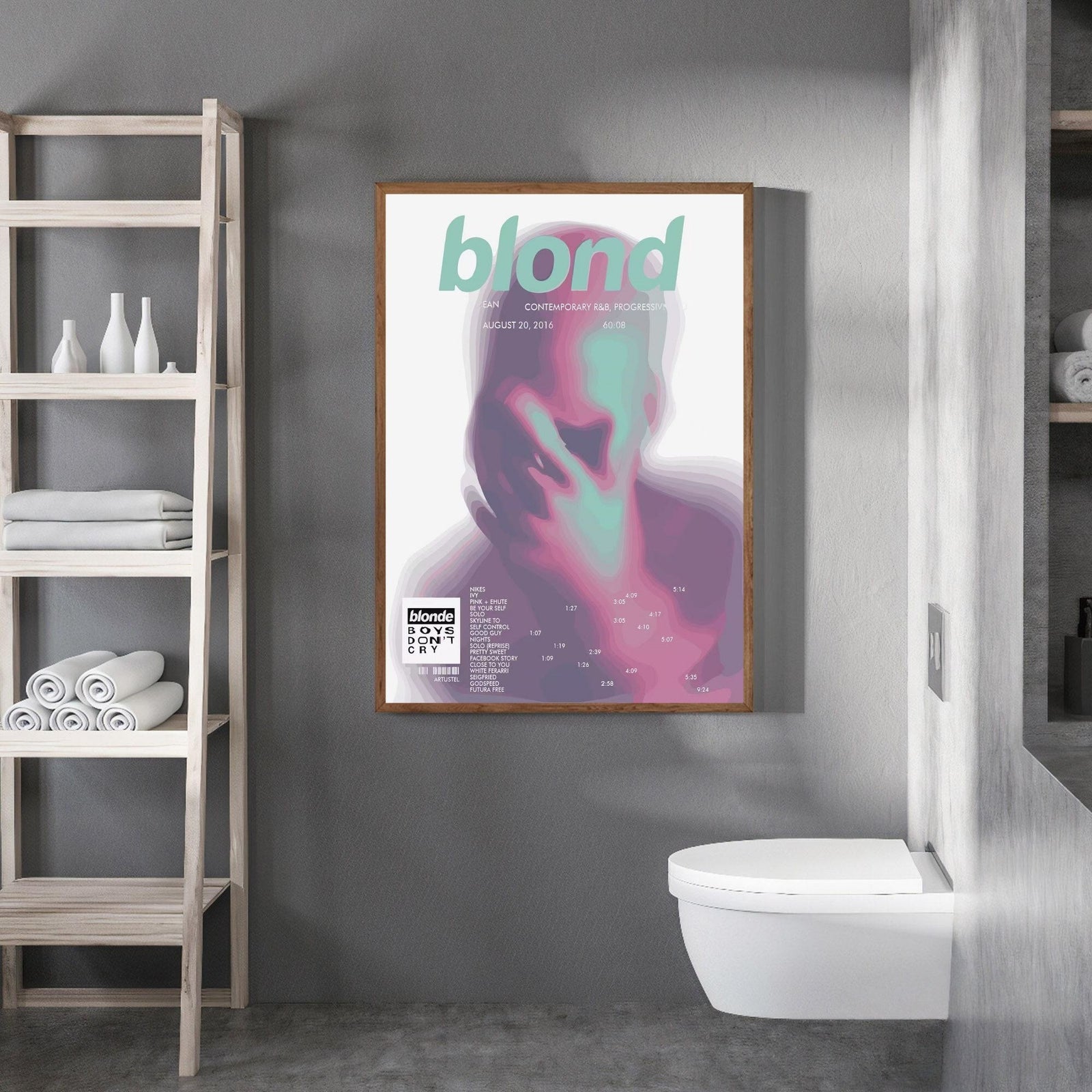 Frank Ocean Blond Pink Blur album cover poster print wall art decor