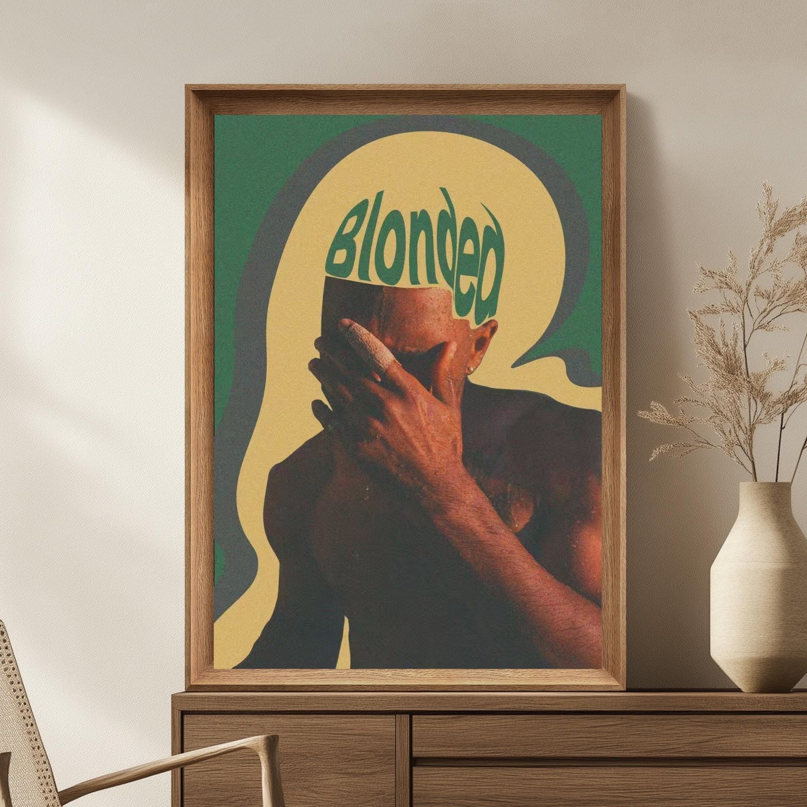 Frank Ocean Blonde Retro Portrait album cover poster print wall art decor