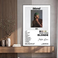 Frank Ocean Blonde Tracklist album poster print wall art decor