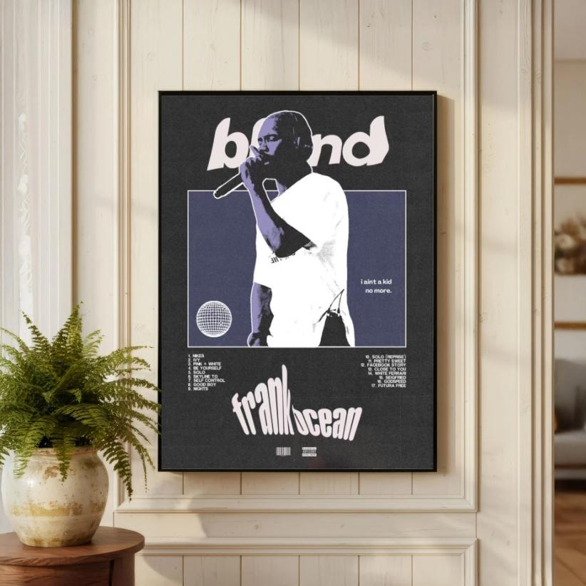 Frank Ocean Live Performance Black album cover poster print wall art decor