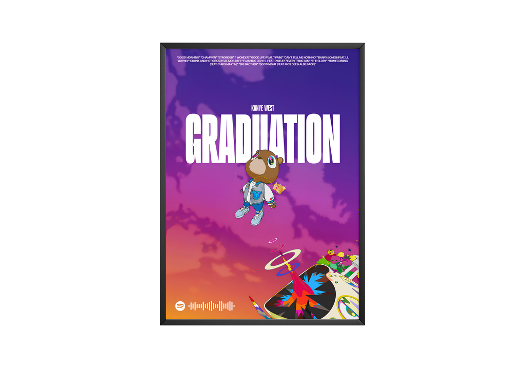 Kanye West Graduation -Inspired  | Unframed Hip Hop Wall Art album cover poster print wall art decor