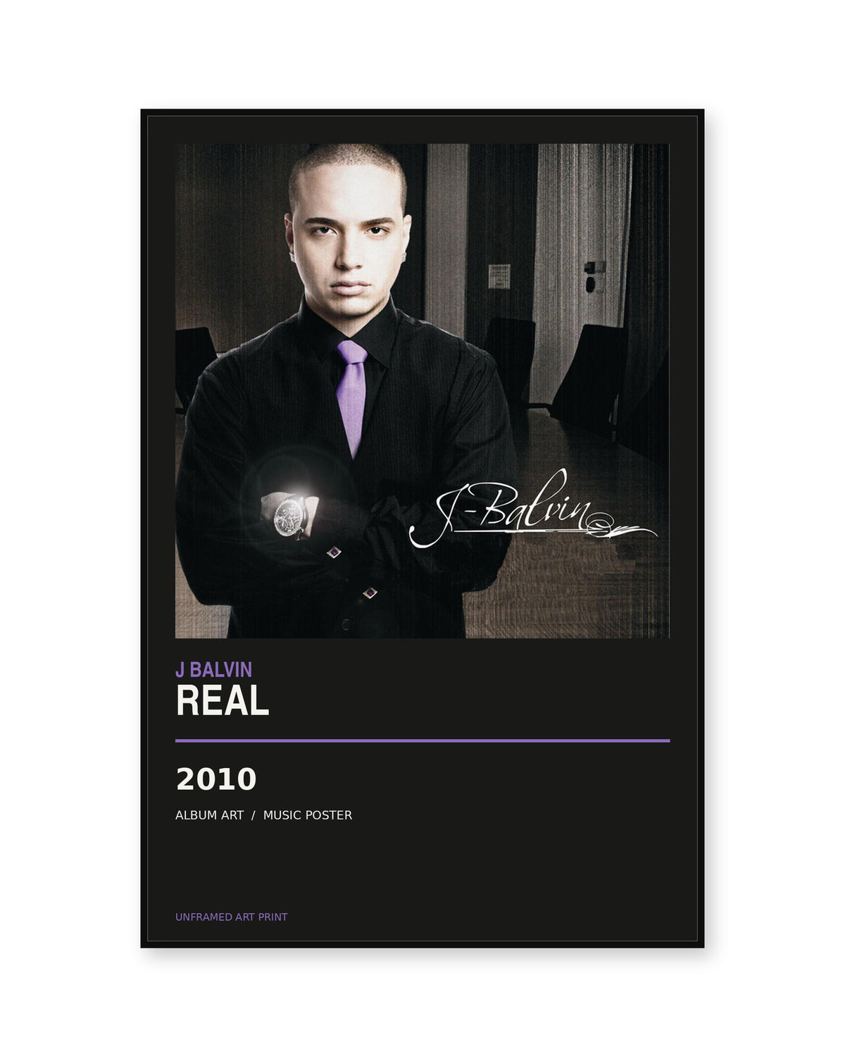 J Balvin Real Album Poster | Unframed Wall Art - product image 1