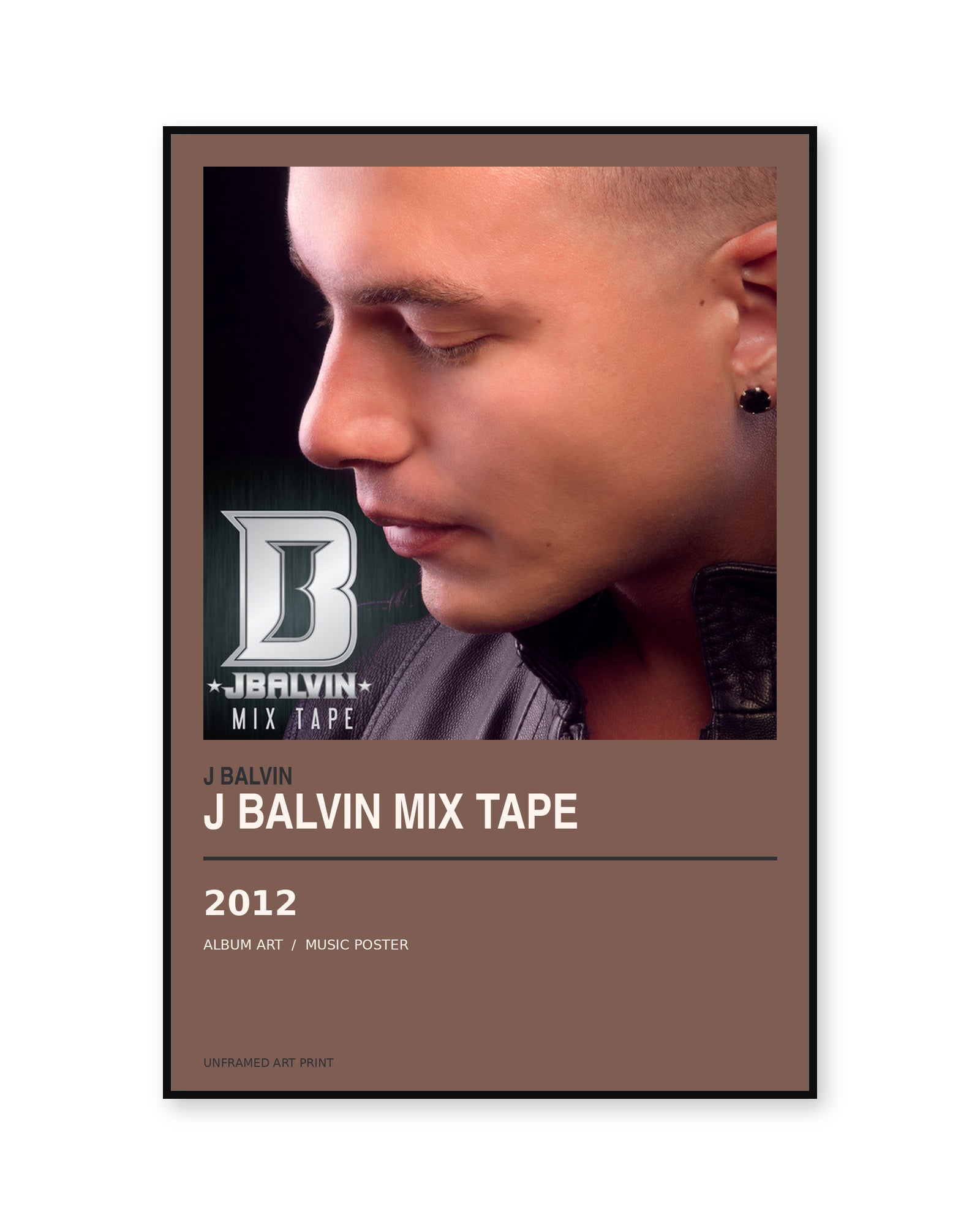 J Balvin Mix Tape Album Poster | Unframed Wall Art - product image 1