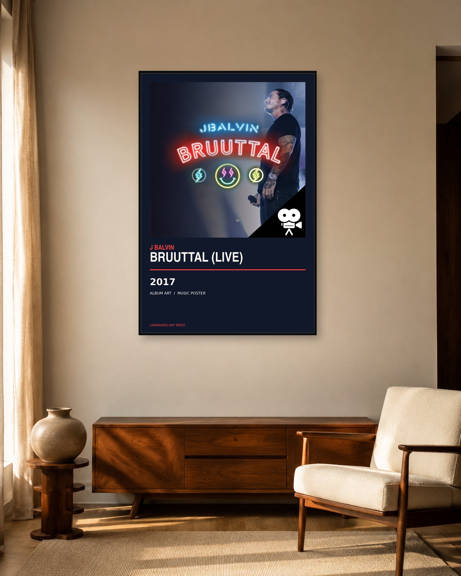 J Balvin Bruuttal Live Album Poster | Unframed Wall Art - product image 2