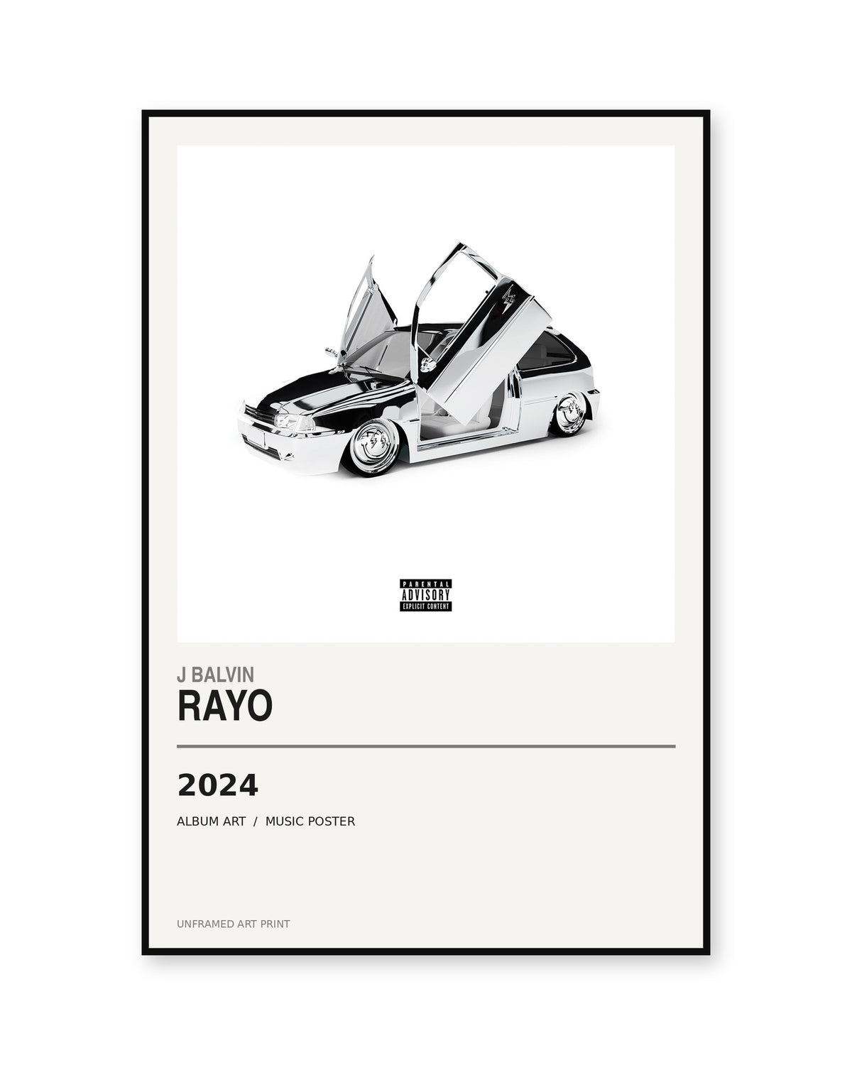 J Balvin Rayo Album Poster | Unframed Wall Art - product image 1