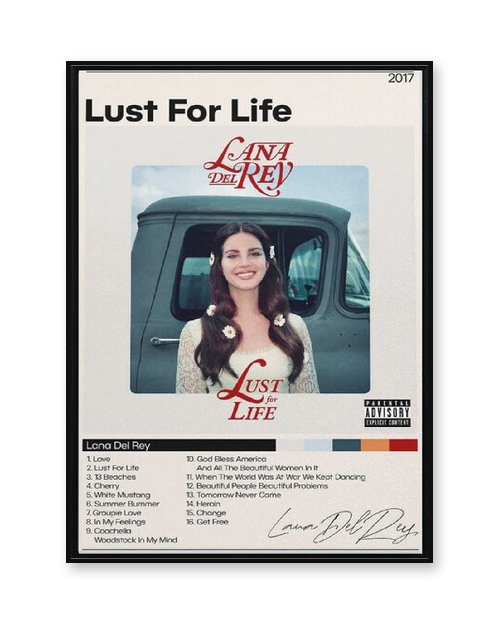 Lana Del Rey lust for life poster product image 1