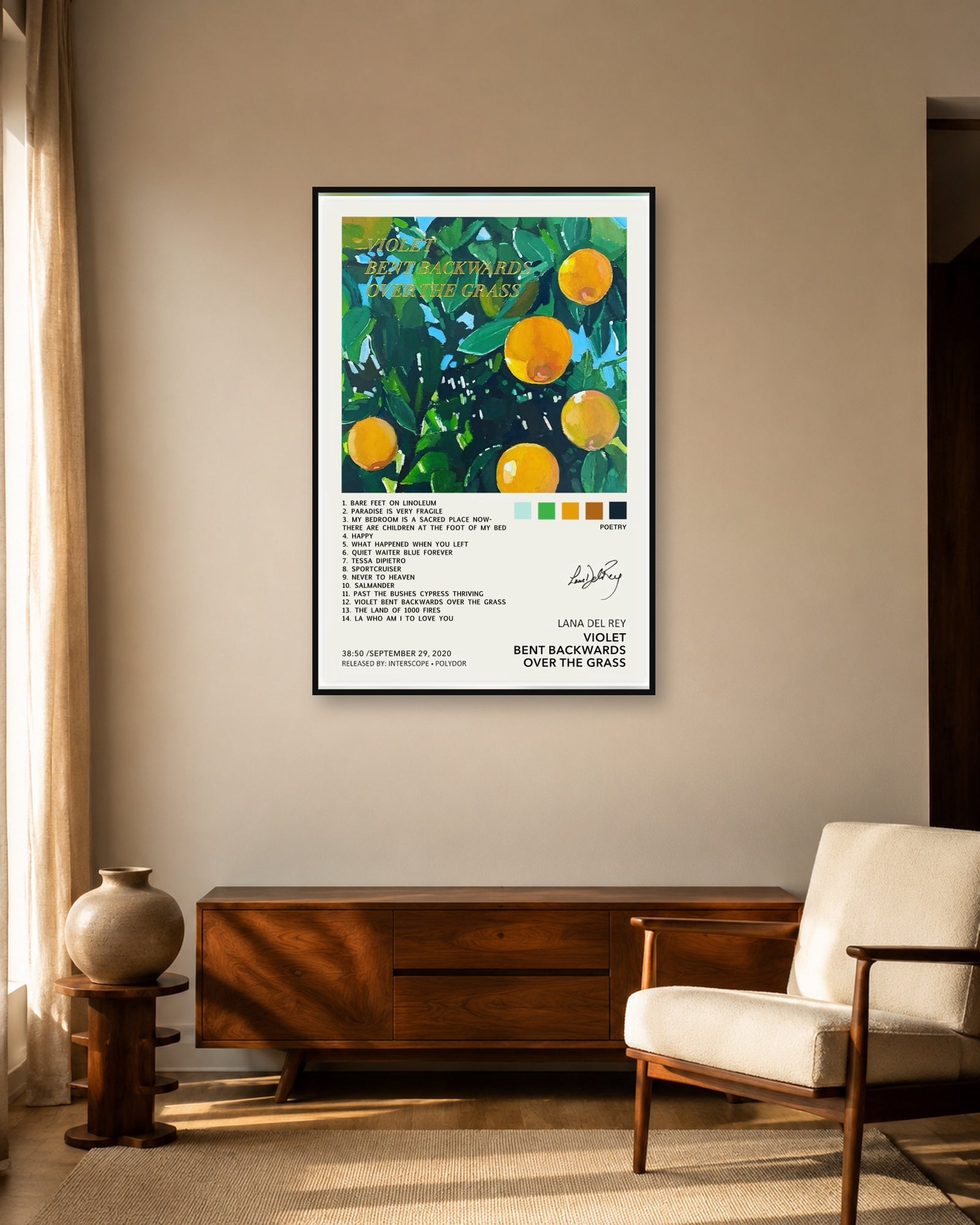 Lana Del Rey violet bent backwards poster product image 2