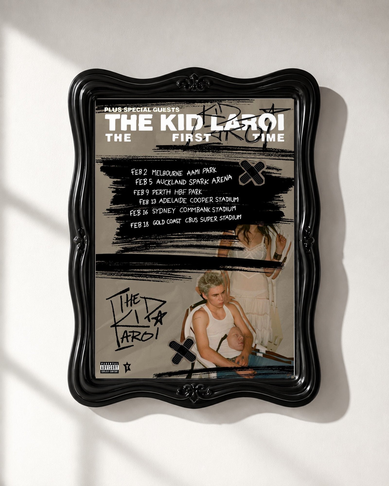 The Kid LAROI The First Time Tour Date Collage poster, close-up; frame not included