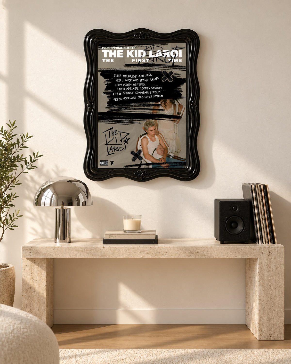 The Kid LAROI The First Time Tour Date Collage poster, console room; frame not included