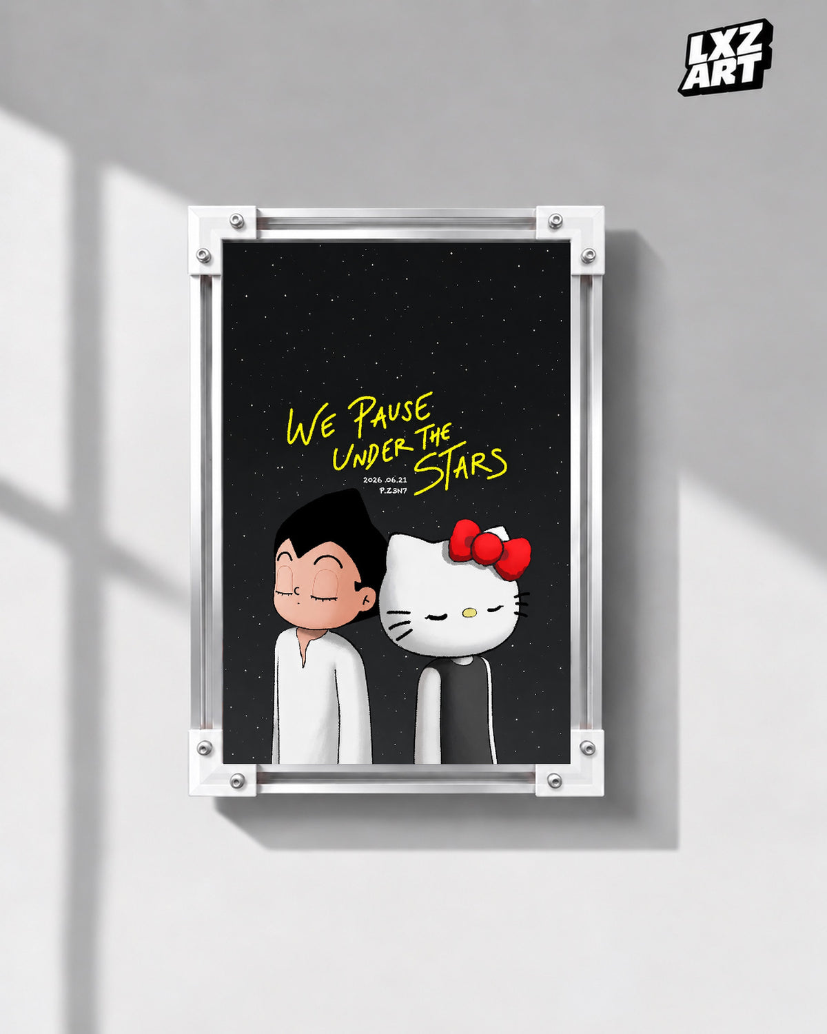 Under the stars couple poster – front wall display, frame not included