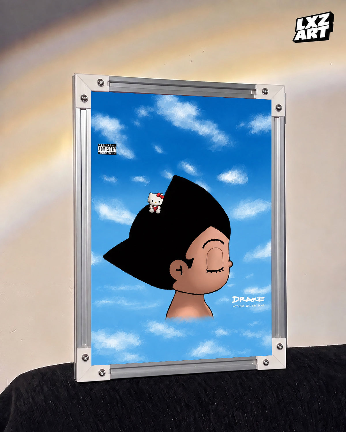 Drake Nothing Was the Same-inspired Astro Boy poster – warm wall display; frame not included