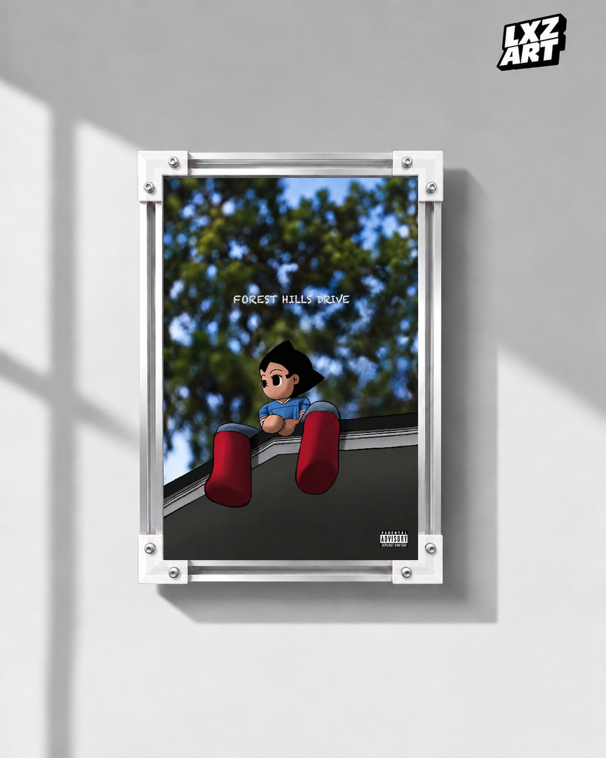 J. Cole 2014 Forest Hills Drive-inspired Astro Boy poster – front wall display; frame not included