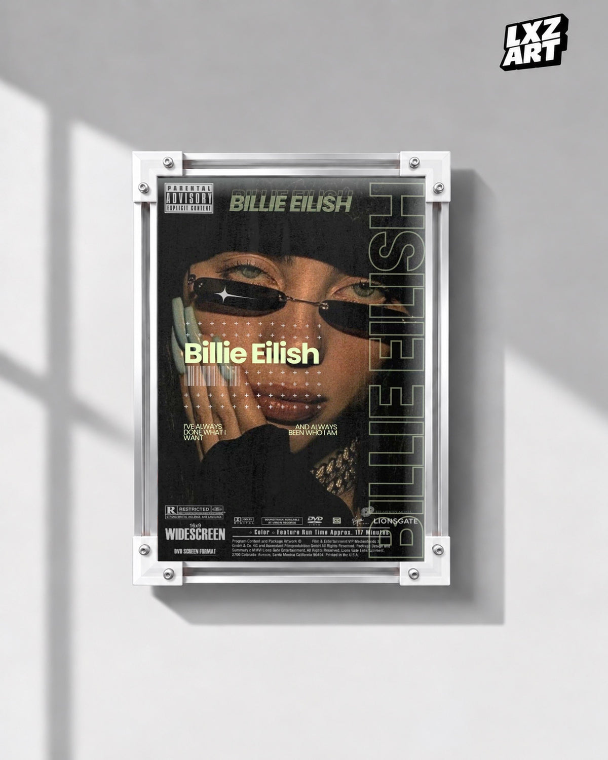 Billie Eilish Magazine-Inspired Portrait Poster | Unframed Bedroom Wall Art — gray wall display; unframed print, frame not included
