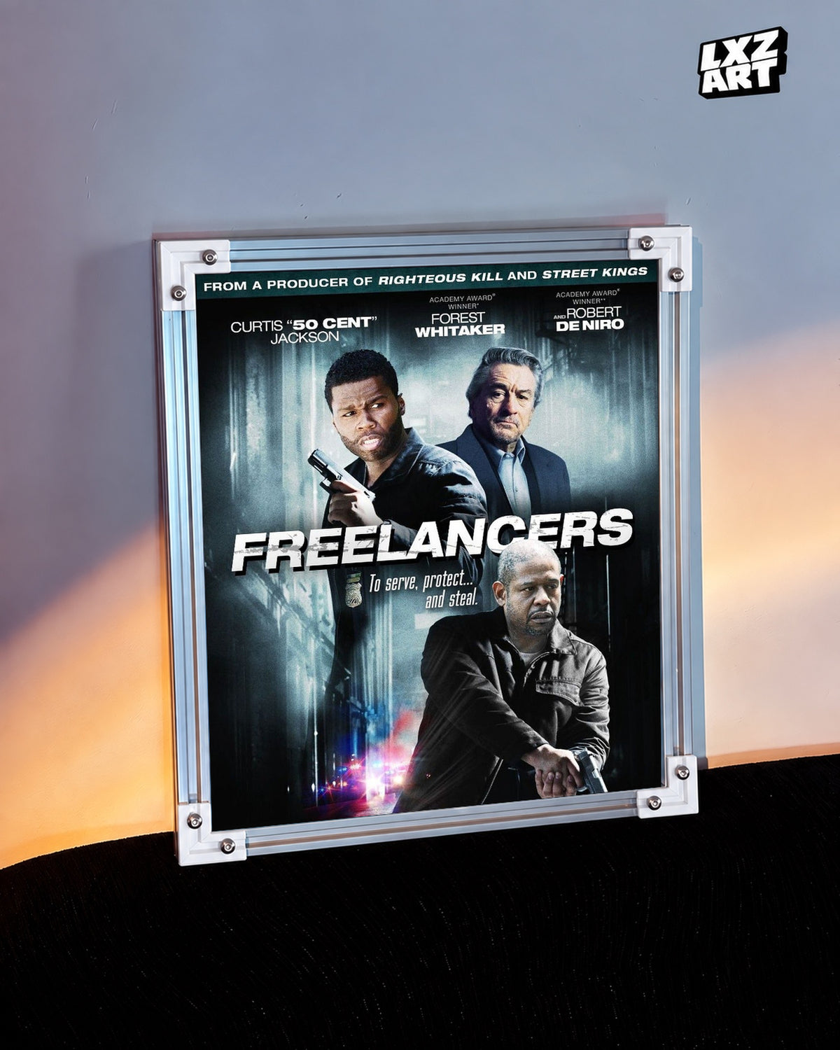50 Cent Freelancers Movie Poster | Unframed Wall Art — warm wall display; unframed print, frame not included