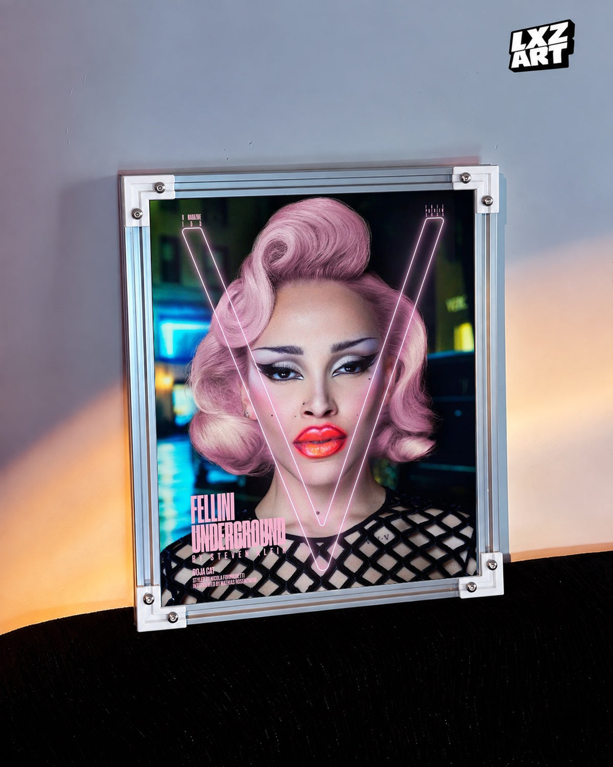 Doja Cat V155 Fellini Underground Cover Poster | Unframed Wall Art — warm wall display; unframed print, frame not included