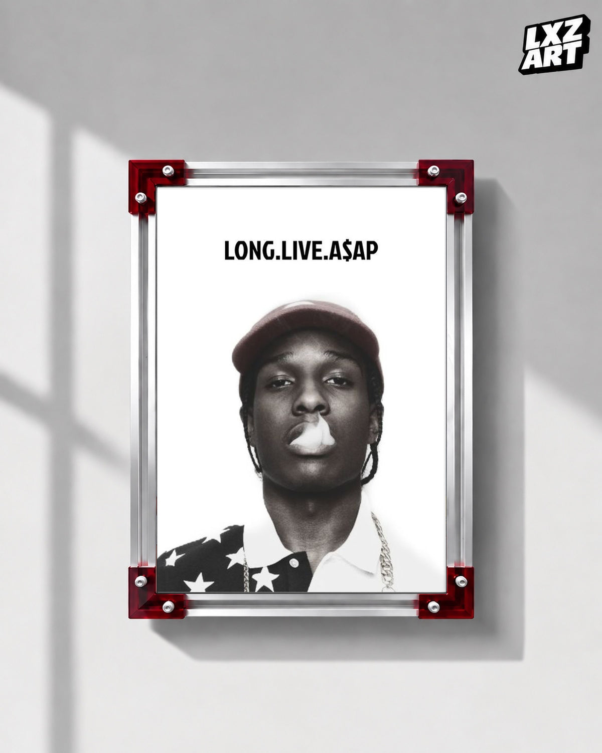 ASAP Rocky LONG.LIVE Poster | Unframed Hip Hop Wall Art — LXZART display 1; frame not included