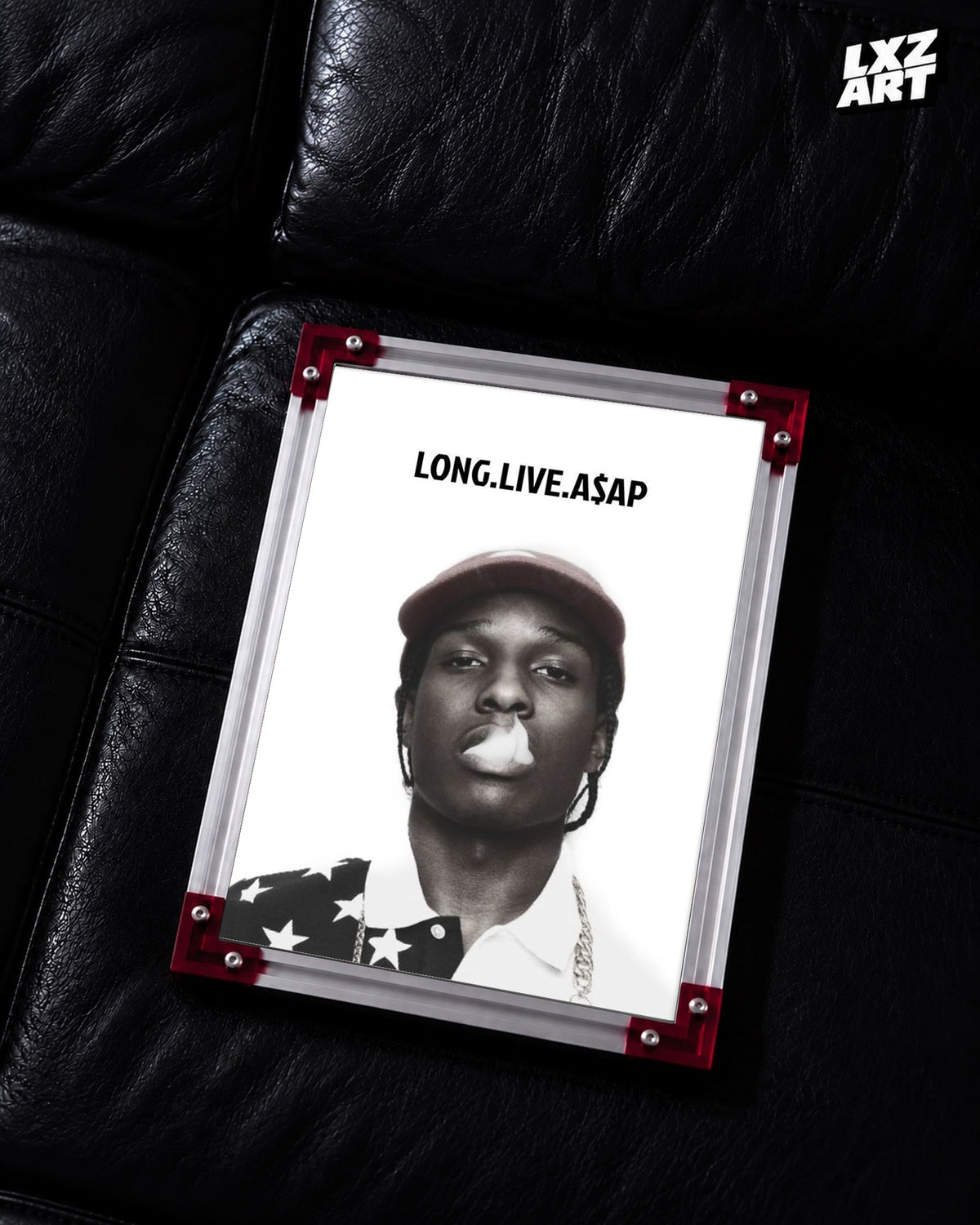 ASAP Rocky LONG.LIVE Poster | Unframed Hip Hop Wall Art — LXZART display 2; frame not included