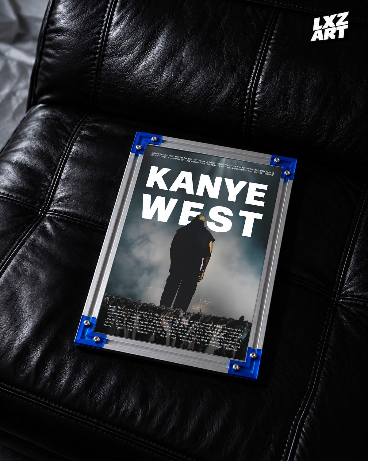 Kanye West Portrait Performance Poster | Unframed Bedroom Wall Art — LXZART display 2; frame not included