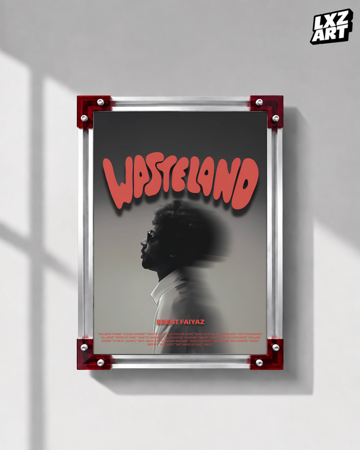Brent Faiyaz Wasteland Poster | Focus Portrait | Unframed Bedroom Wall Art — LXZART display 1; frame not included