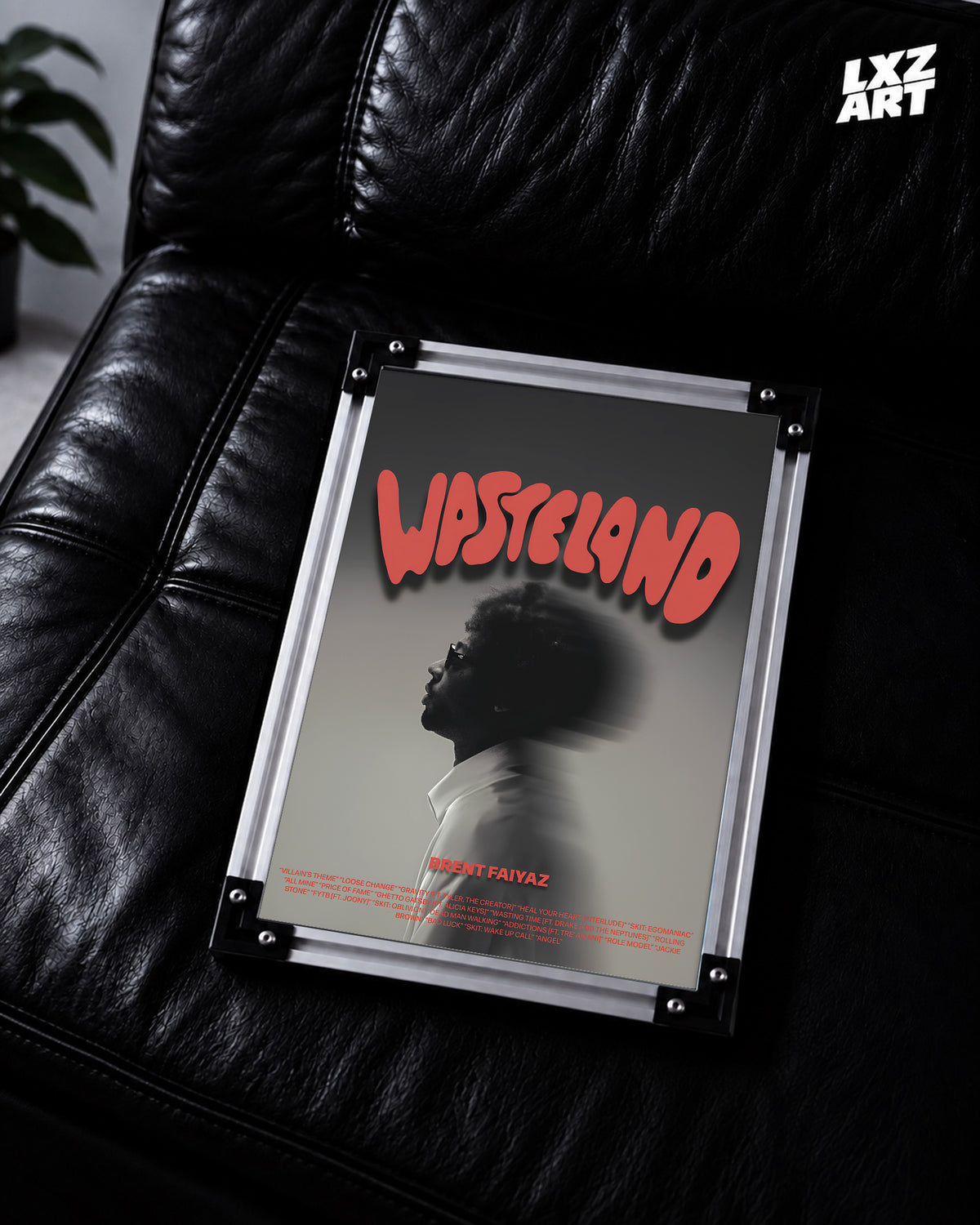 Brent Faiyaz Wasteland Poster | Focus Portrait | Unframed Bedroom Wall Art — LXZART display 2; frame not included