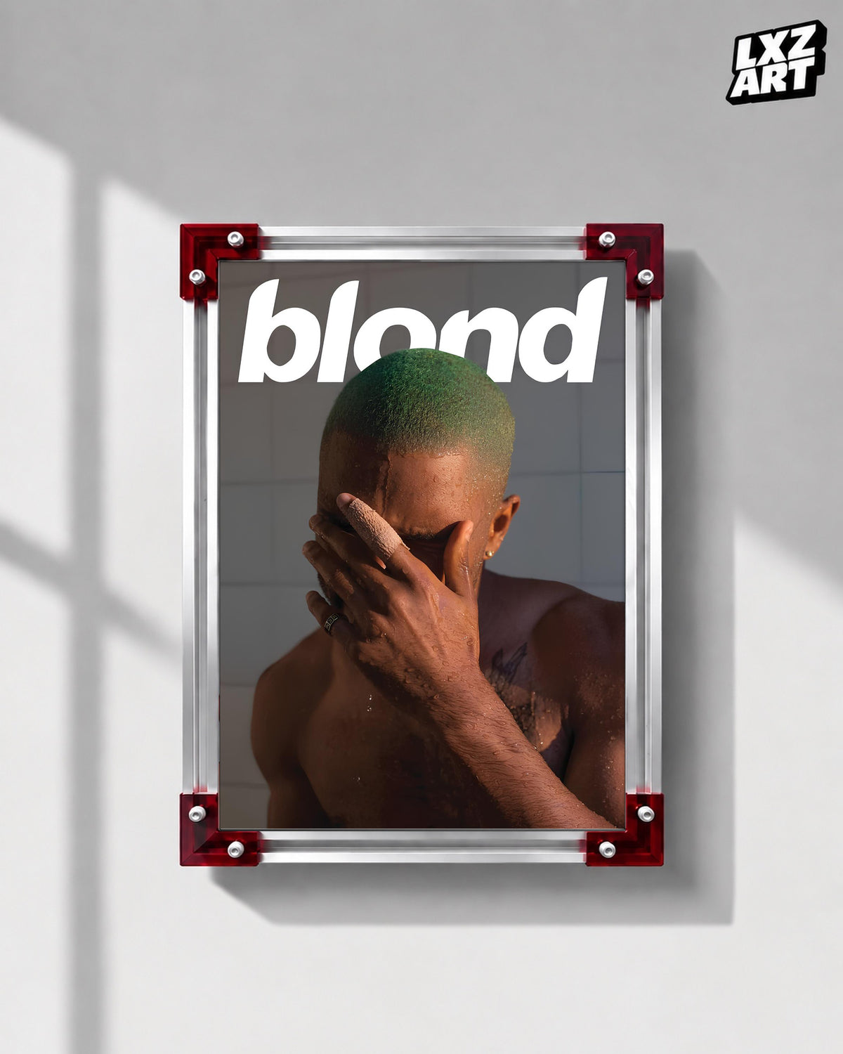 Frank Ocean Blonde Poster | Unframed Bedroom Wall Art — LXZART display 1; frame not included