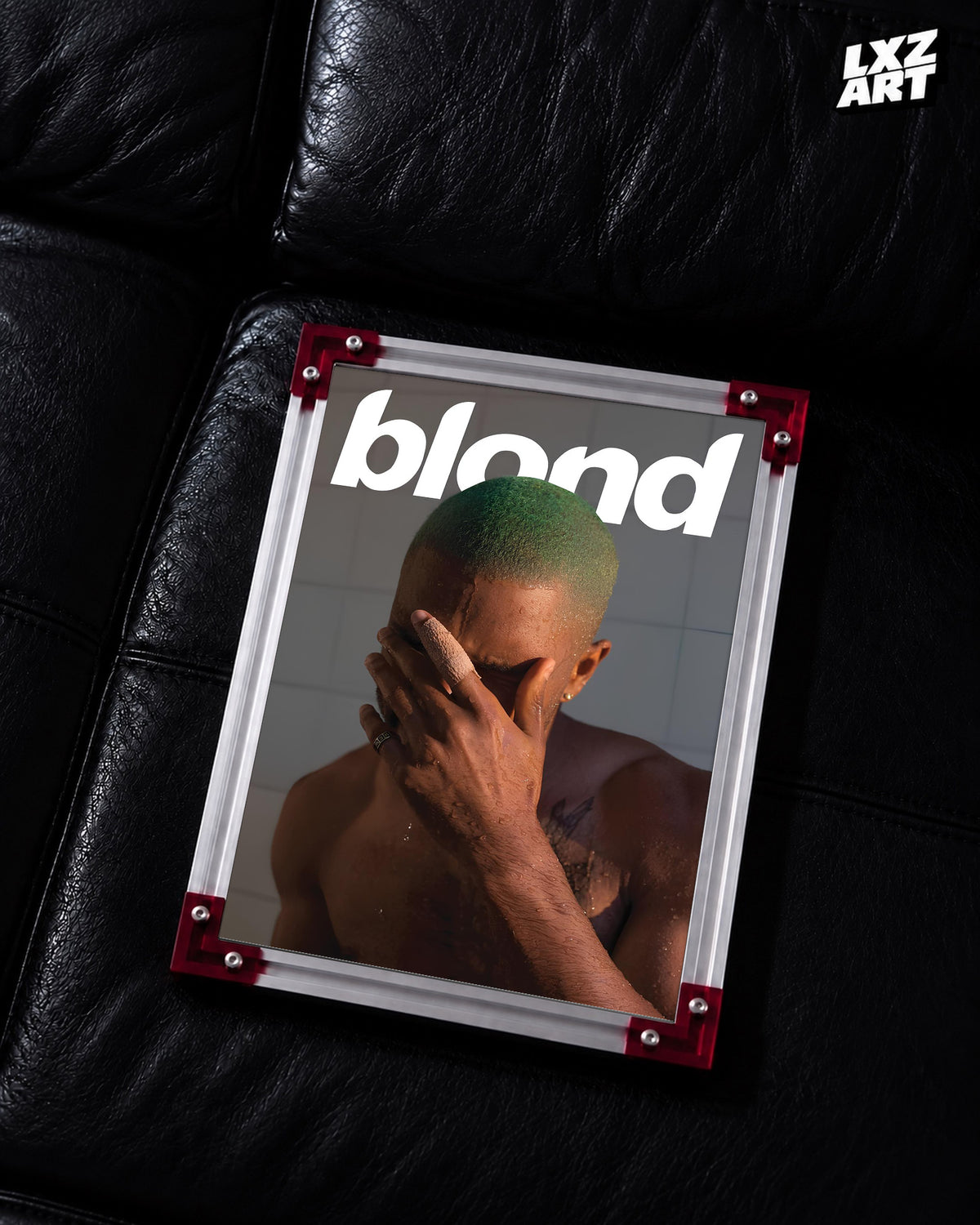 Frank Ocean Blonde Poster | Unframed Bedroom Wall Art — LXZART display 2; frame not included