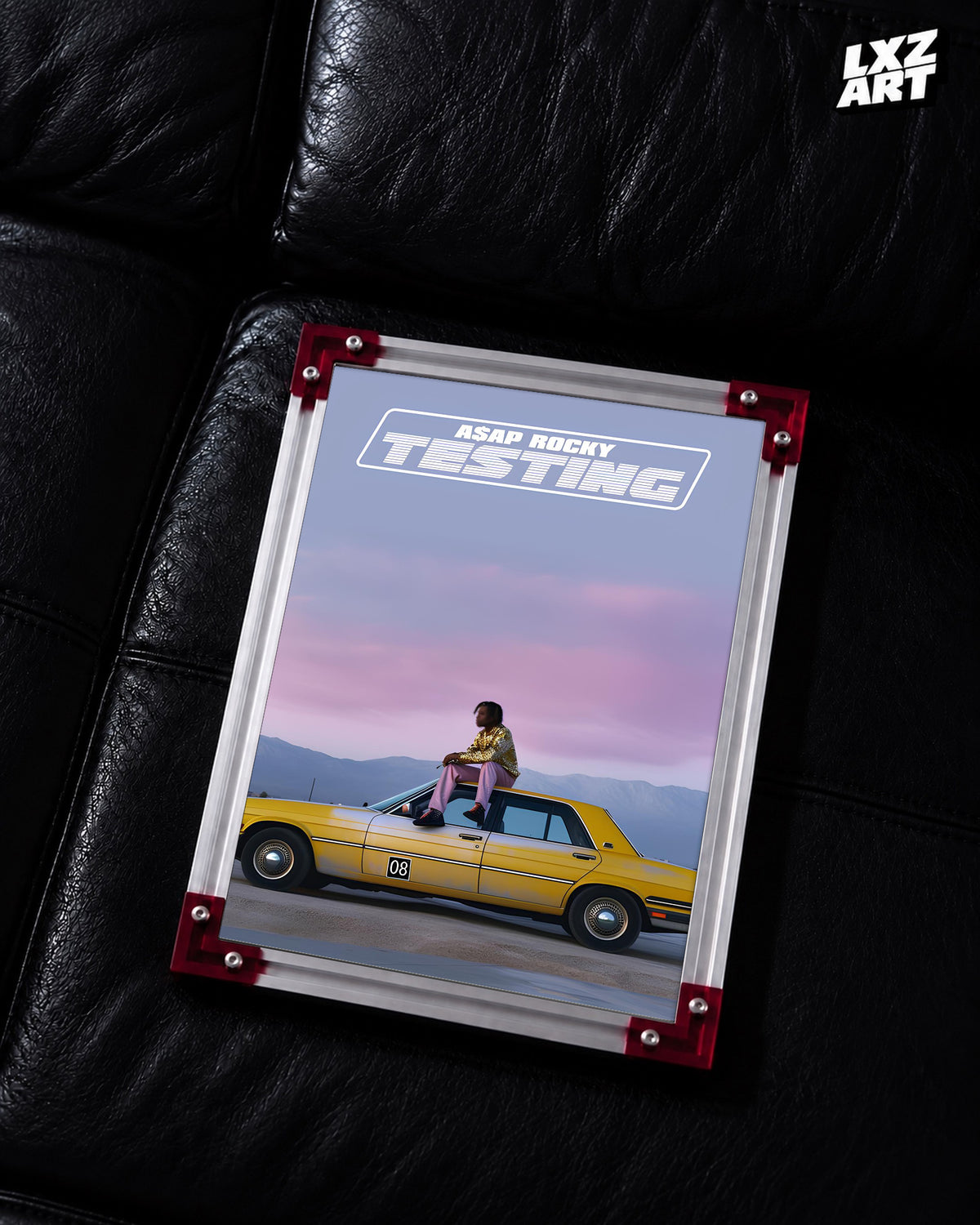 A$AP Rocky TESTING Poster | Unframed Hip Hop Wall Art — LXZART display 2; frame not included