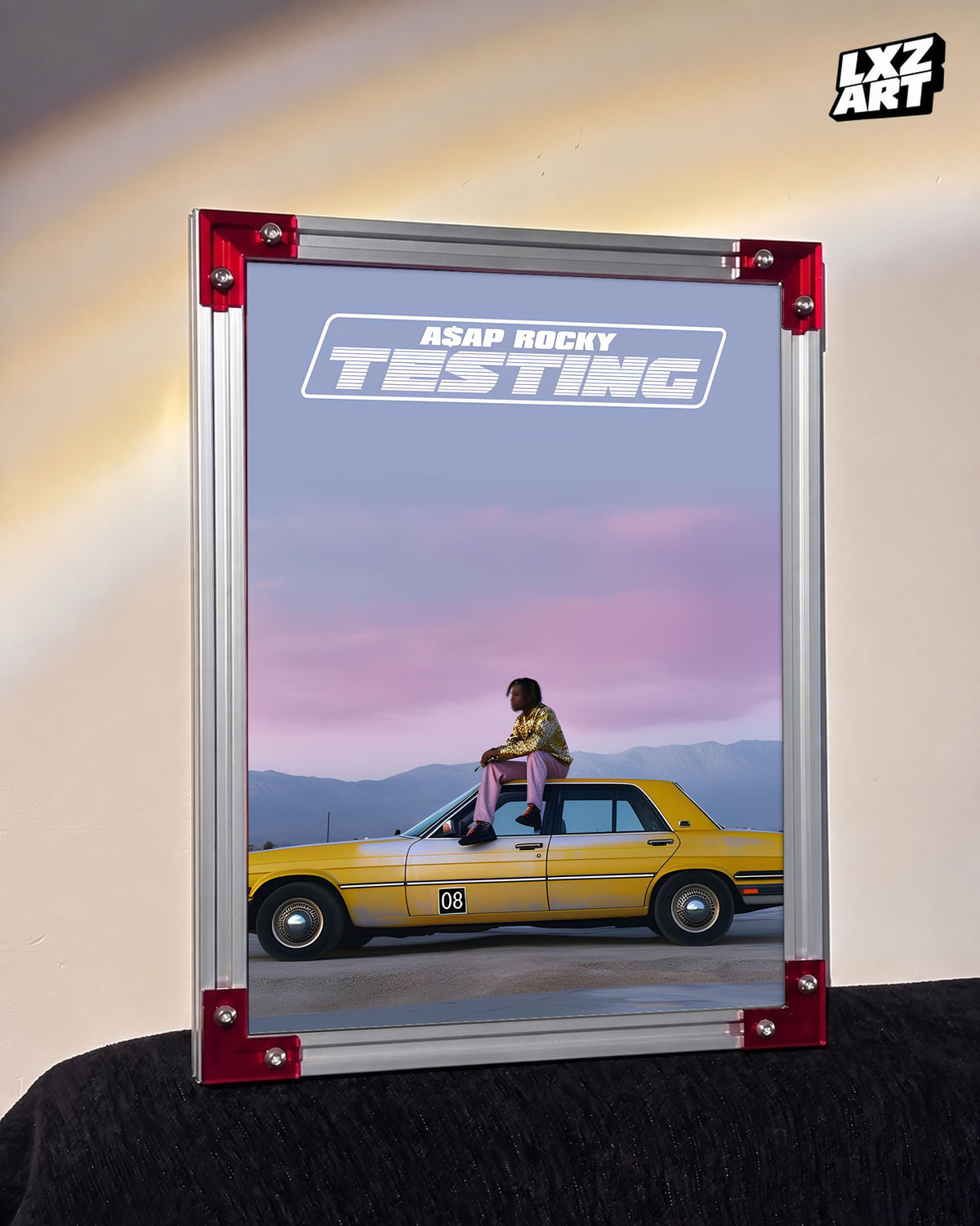 A$AP Rocky TESTING Poster | Unframed Hip Hop Wall Art — LXZART display 3; frame not included