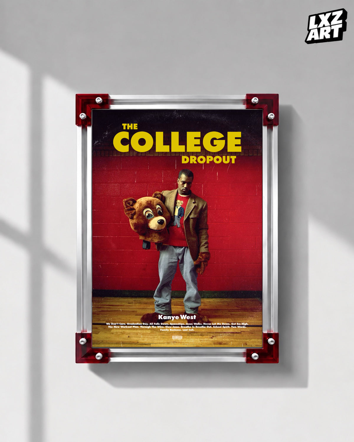 Kanye West The College Dropout Album Poster | Unframed Bedroom Wall Art — LXZART display 1; frame not included