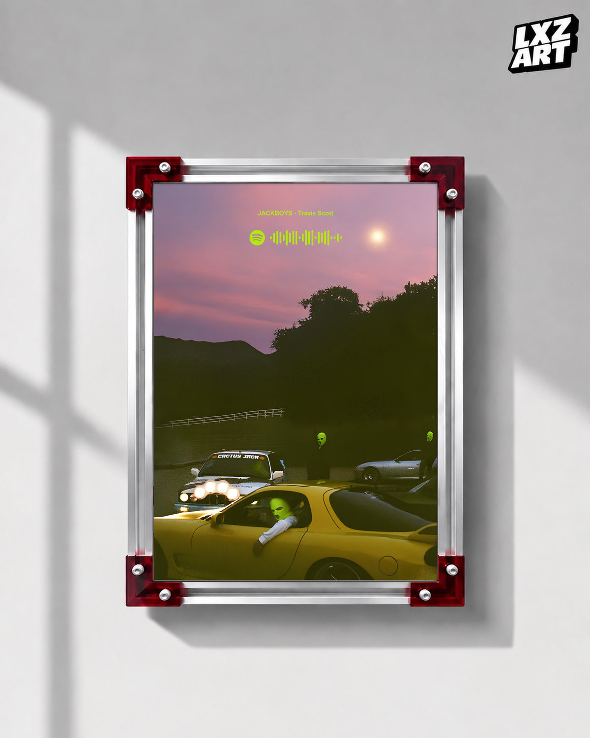 Travis Scott JACKBOYS Poster | Unframed Bedroom Wall Art — LXZART display 1; frame not included