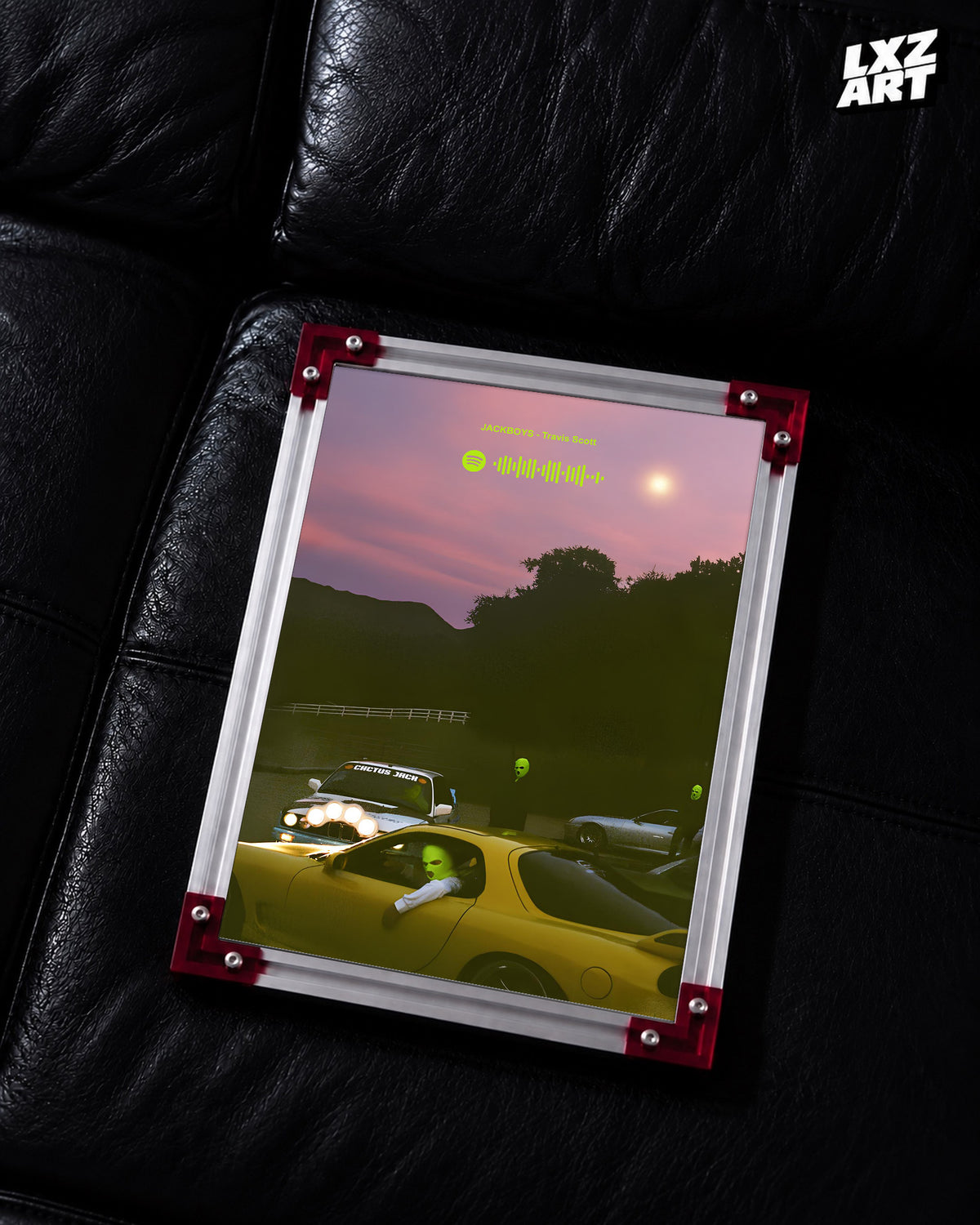 Travis Scott JACKBOYS Poster | Unframed Bedroom Wall Art — LXZART display 2; frame not included