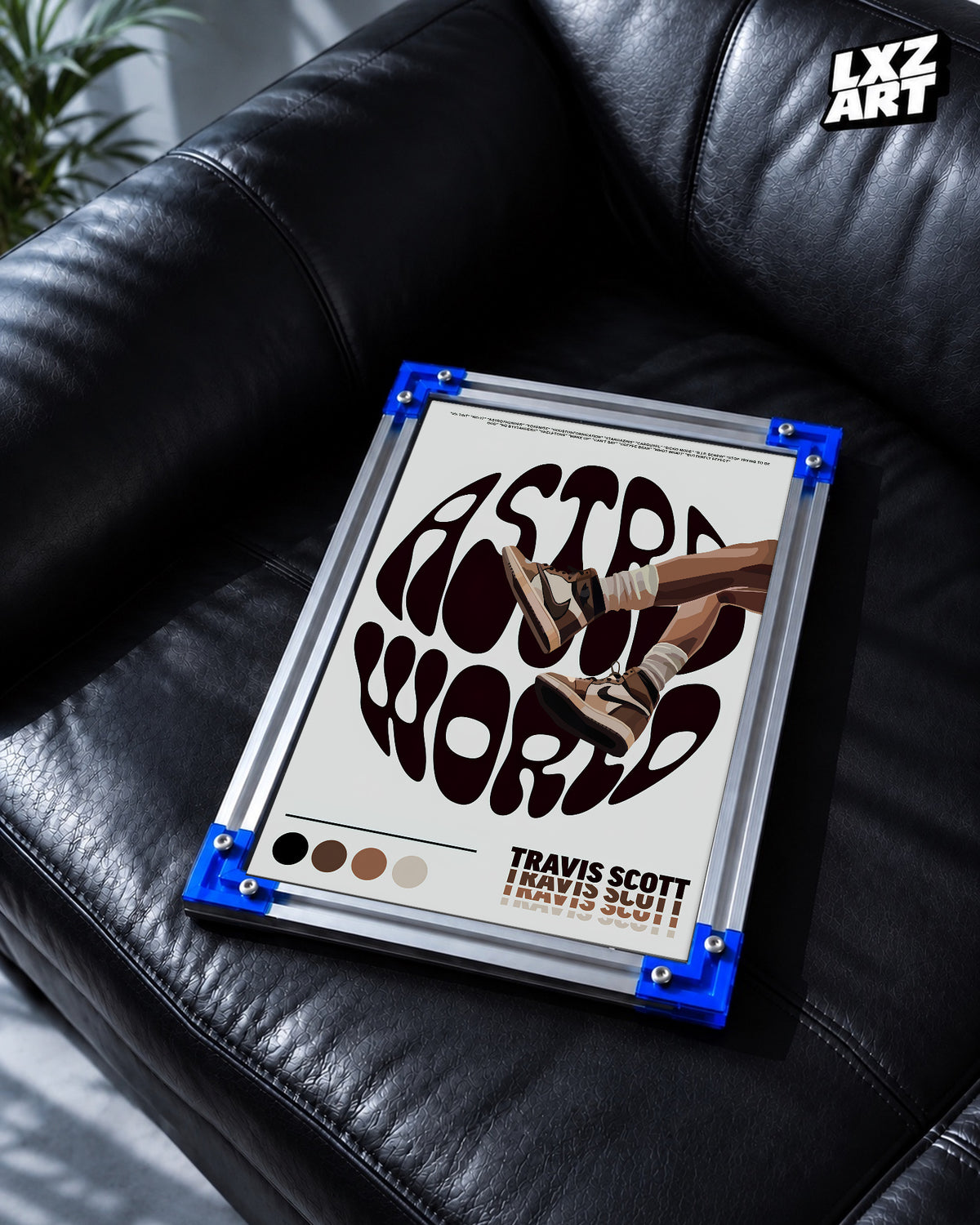 Travis Scott Astroworld Sneaker Poster | Unframed Bedroom Wall Art — LXZART display 2; frame not included