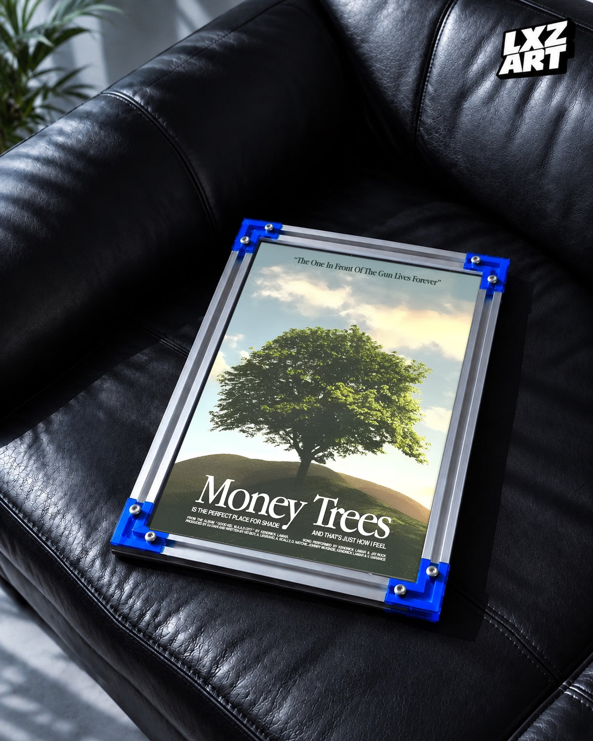 Kendrick Lamar Money Trees Poster | Unframed Hip Hop Wall Art — LXZART display 2; frame not included