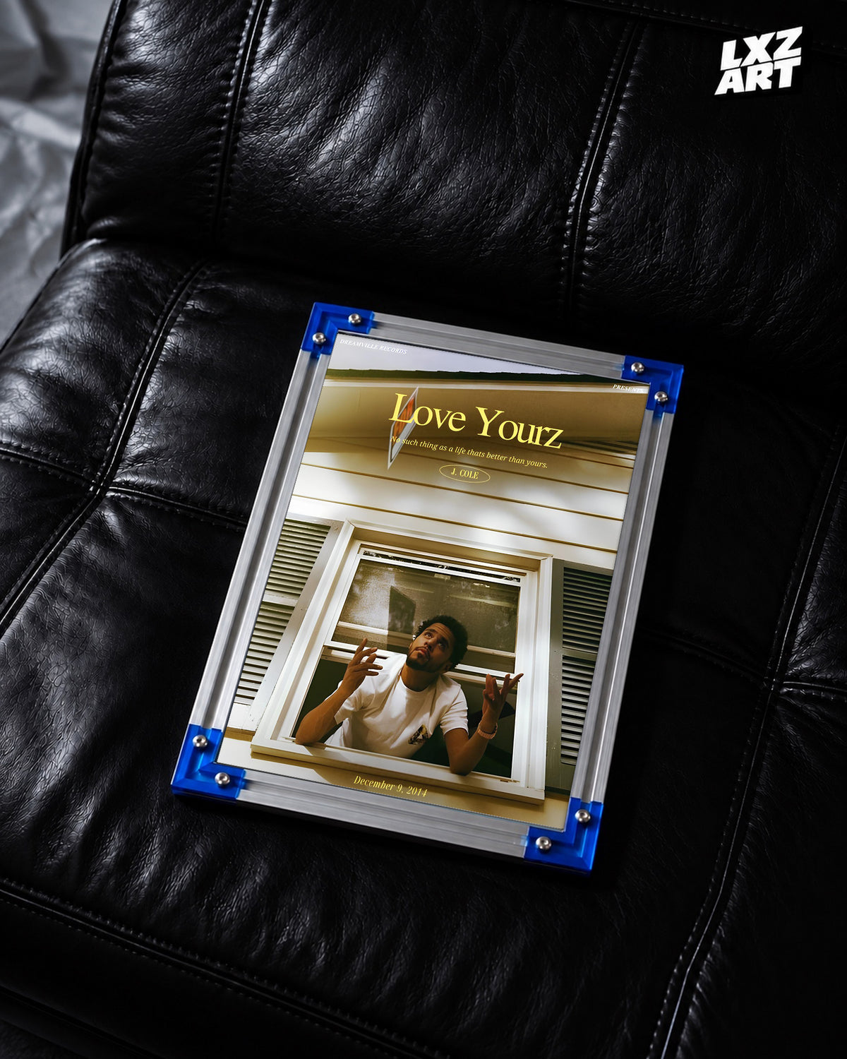 J. Cole 'Love Yourz' Poster — LXZART display 2; frame not included
