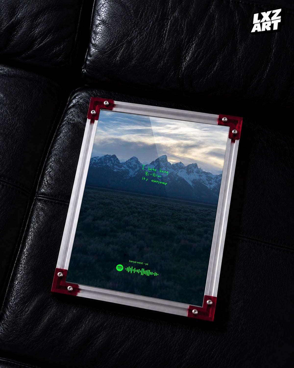 Kanye West Ye Mountain Album Poster | Unframed Wall Art — LXZART display 2; frame not included
