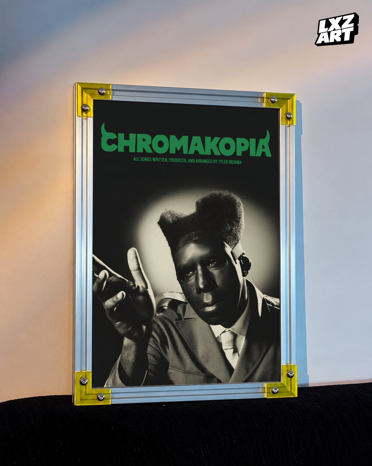 Tyler The Creator Chromakopia Portrait Poster | Unframed Bedroom Wall Art — LXZART display 3; frame not included