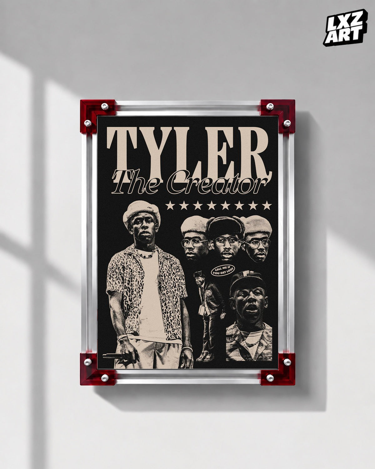 Tyler The Creator Collage Poster | Unframed Bedroom Wall Art — LXZART display 1; frame not included