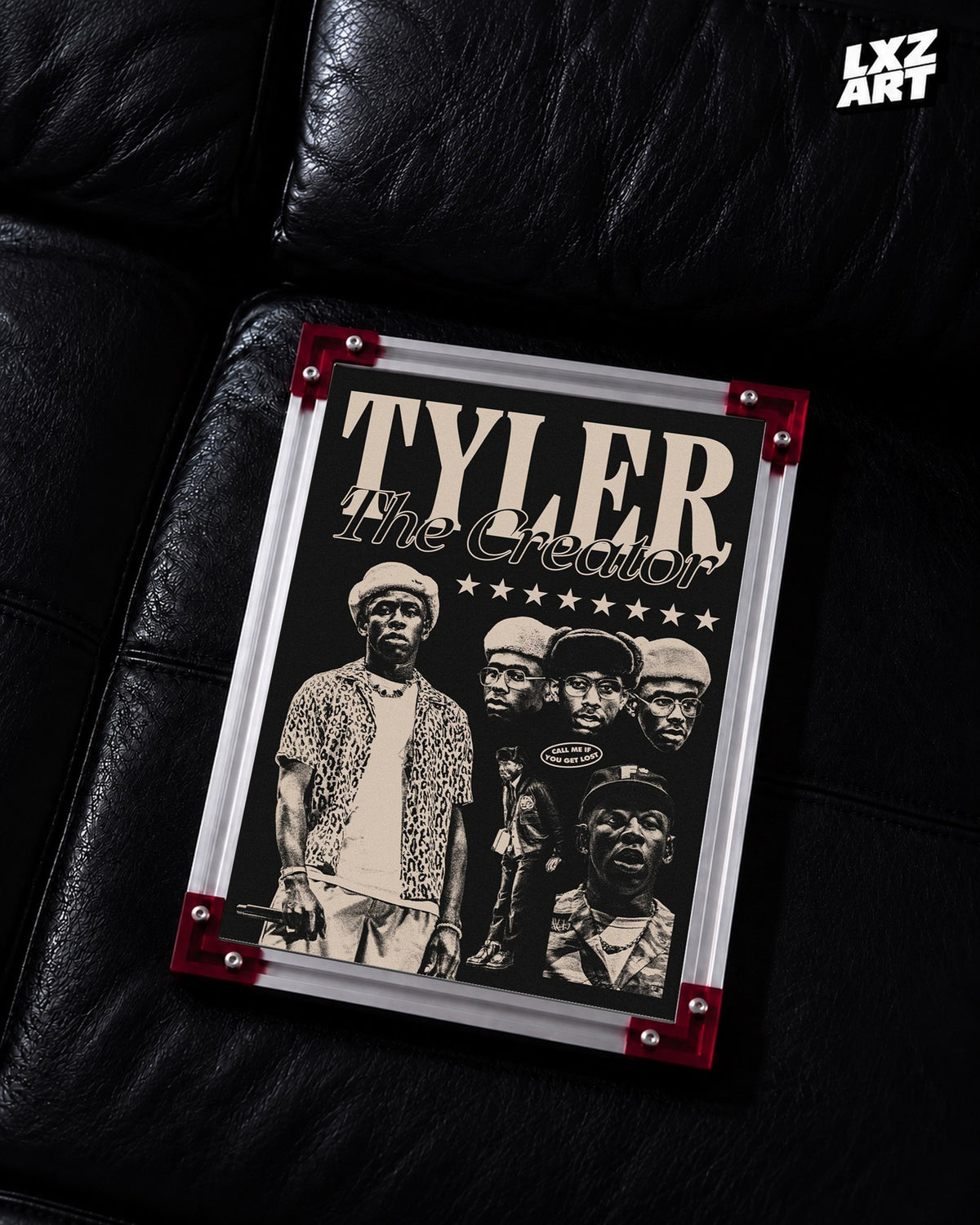 Tyler The Creator Collage Poster | Unframed Bedroom Wall Art — LXZART display 2; frame not included