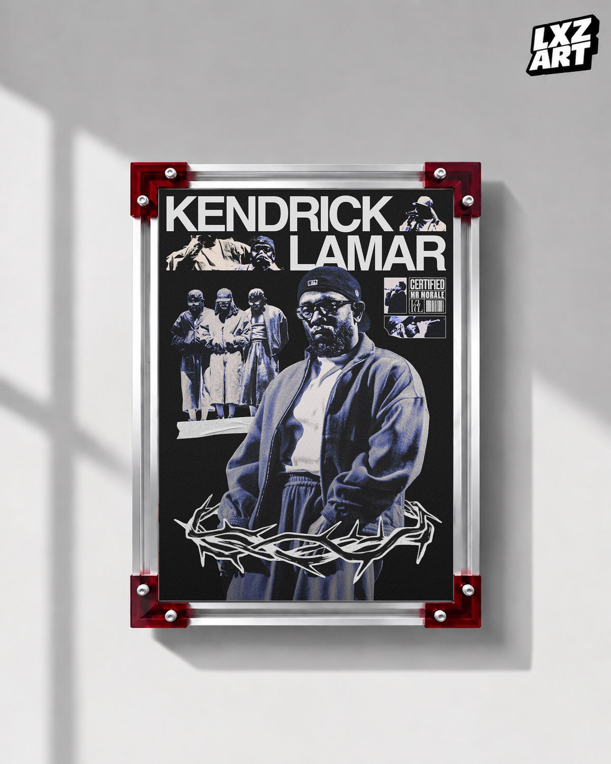Kendrick Lamar Artist Collage Poster | Unframed Hip Hop Wall Art — LXZART display 1; frame not included