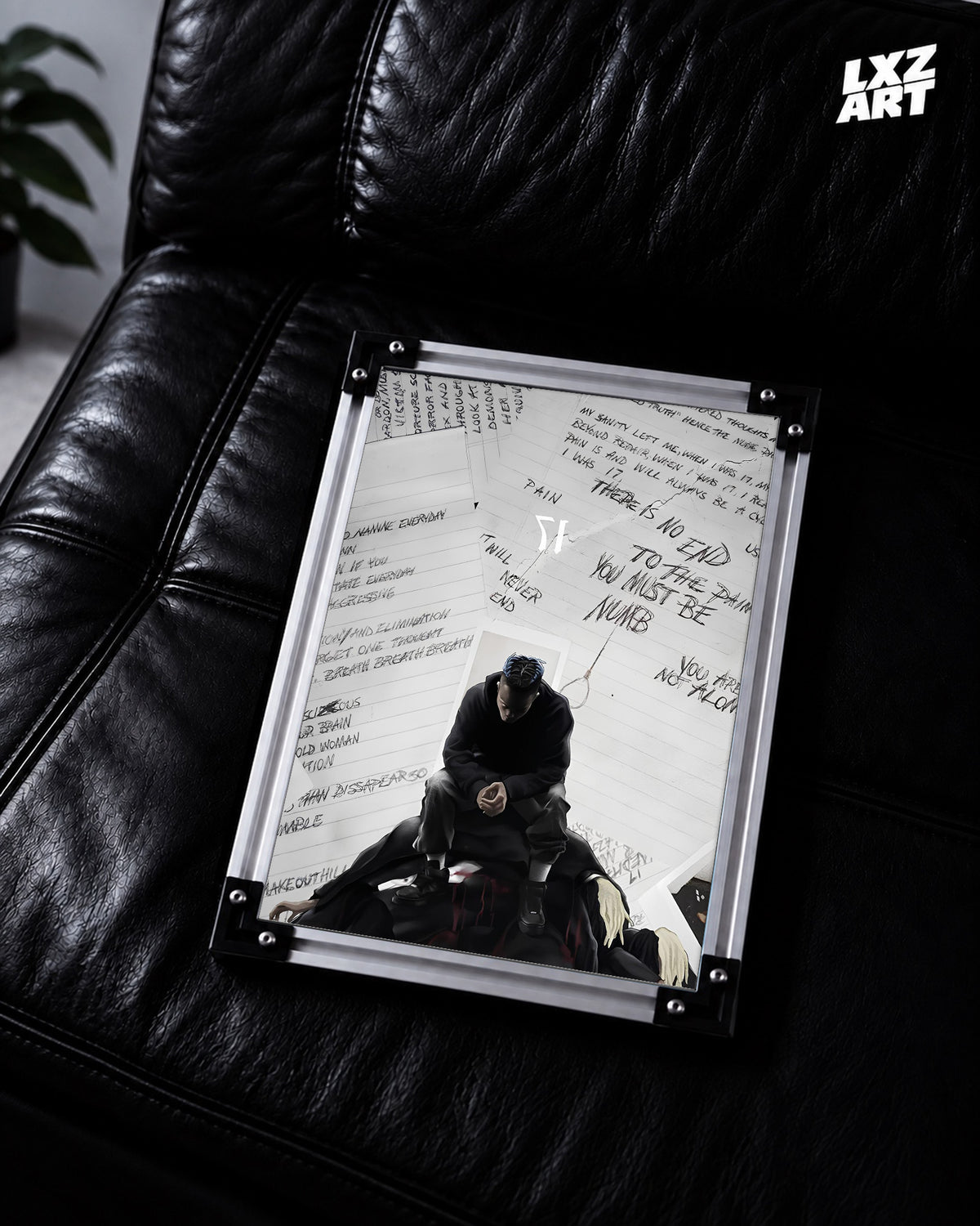 XXXTENTACION 17 Notes Poster | Unframed Bedroom Wall Art — LXZART display 2; frame not included