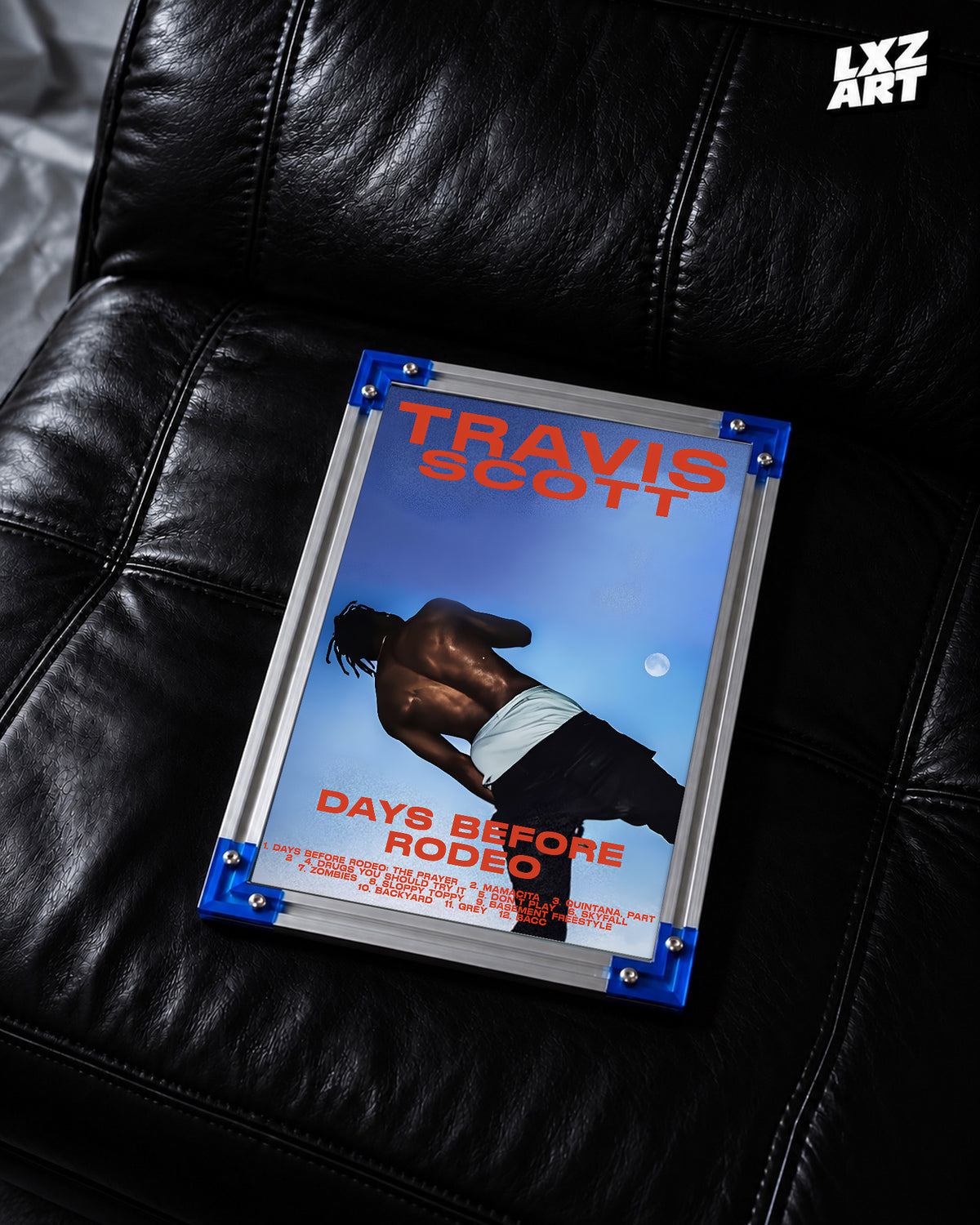 Travis Scott Days Before Rodeo Tracklist Poster | Unframed Bedroom Wall Art — LXZART display 2; frame not included