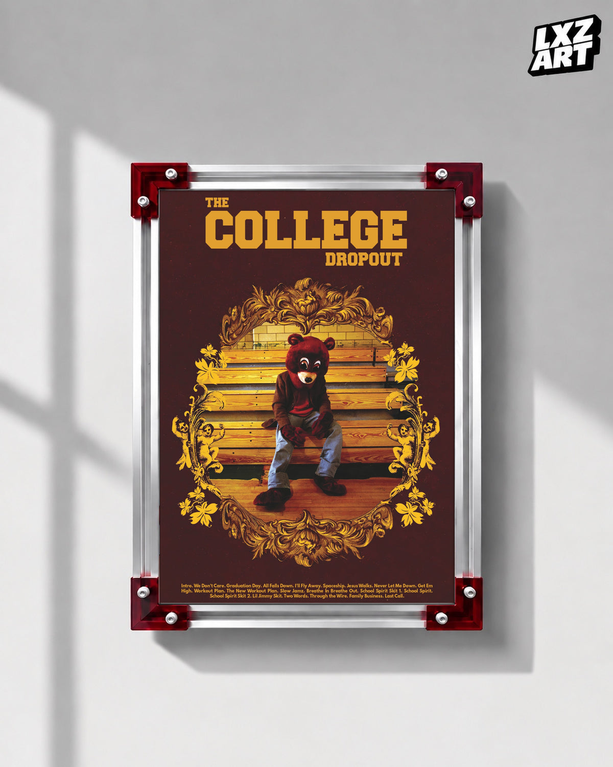 Kanye West 808s & Heartbreak Album Poster | Unframed Bedroom Wall Art — LXZART display 1; frame not included