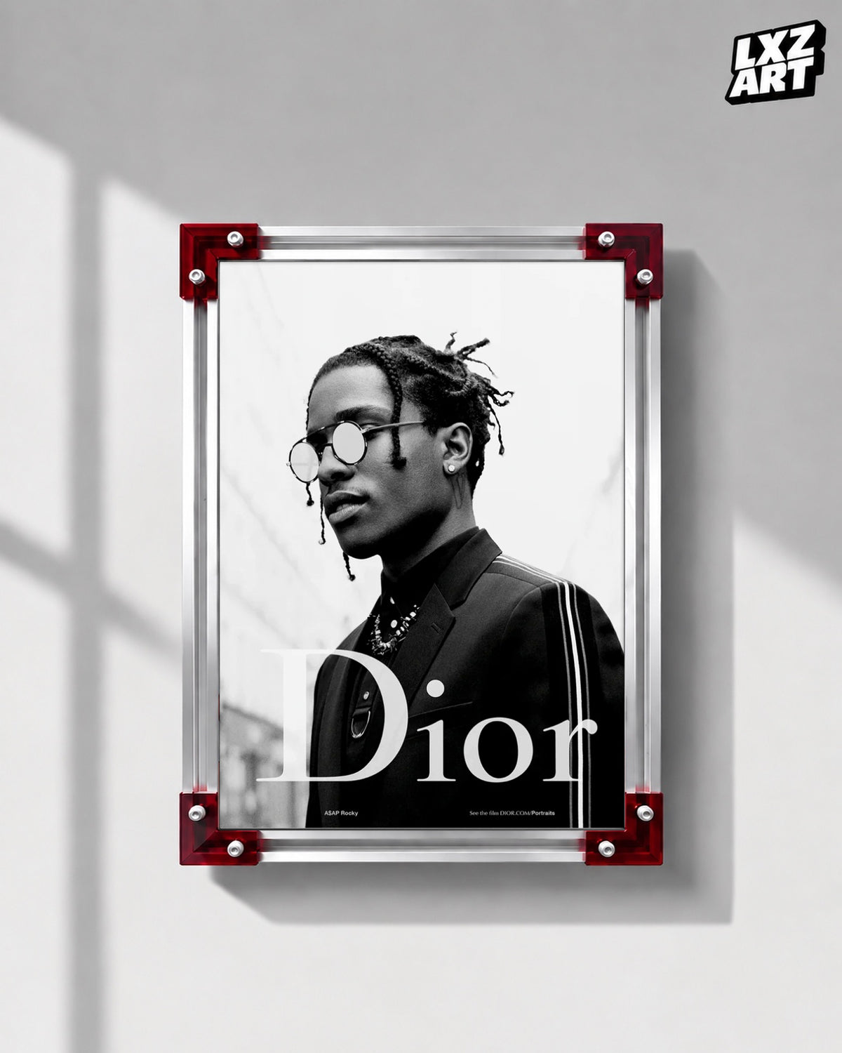 A$AP Rocky Fashion Portrait Poster | Unframed Hip Hop Wall Art — LXZART display 1; frame not included
