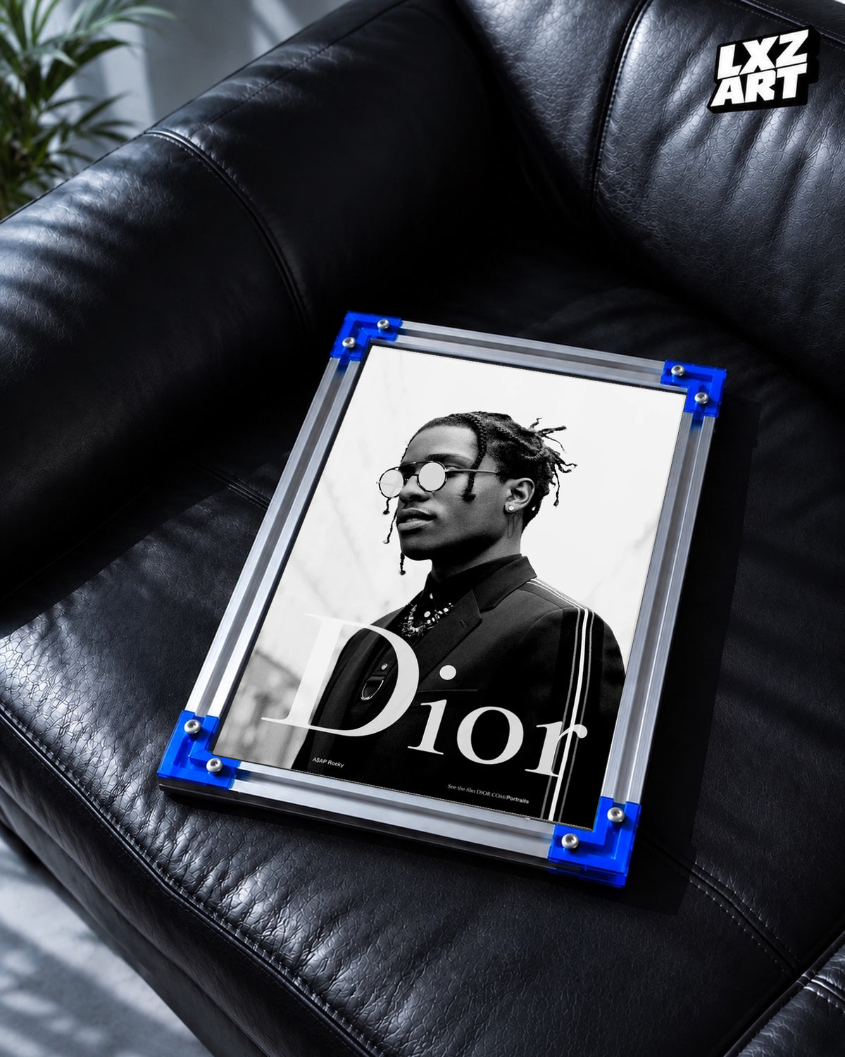 A$AP Rocky Fashion Portrait Poster | Unframed Hip Hop Wall Art — LXZART display 2; frame not included